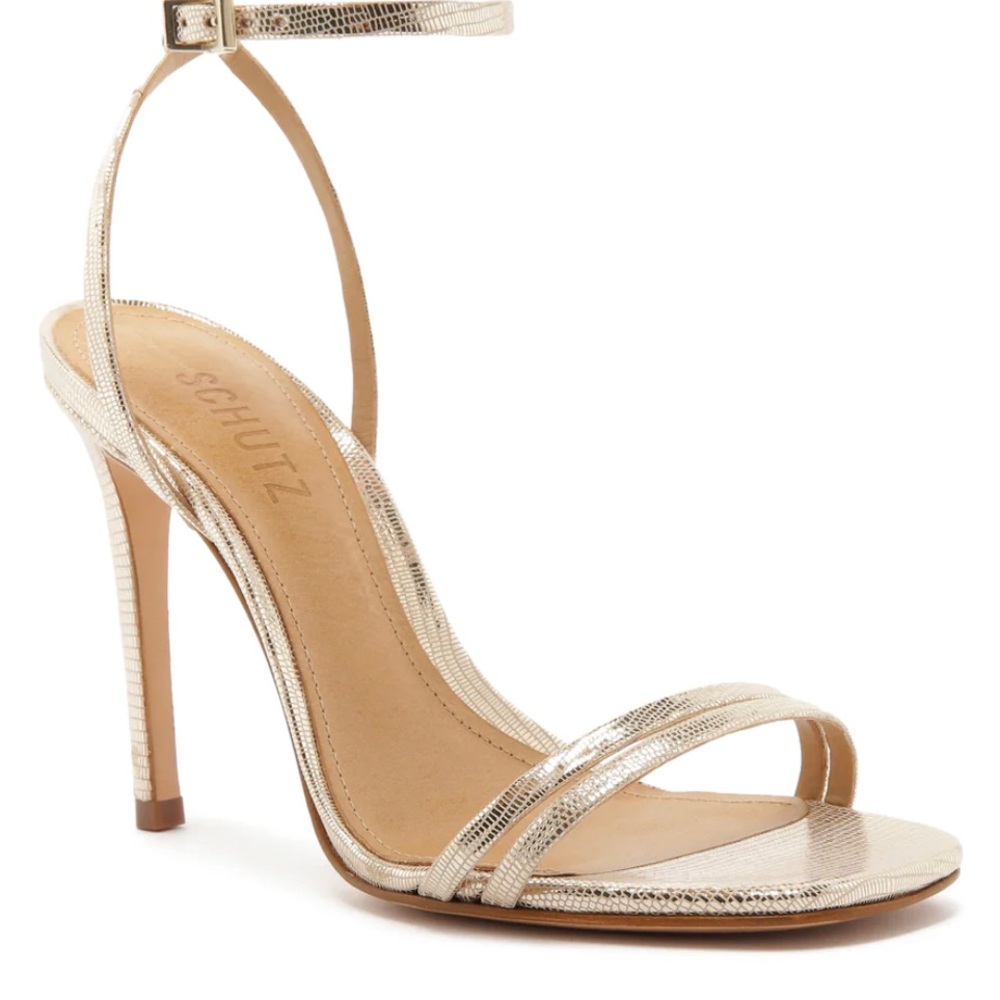 EUC - worn once Schutz Altina Embossed Leather Sandals size 9.5.